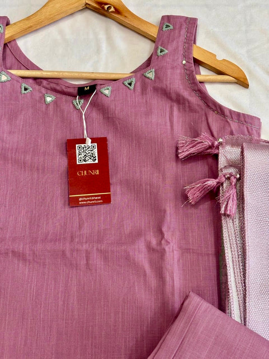 ✨ Elegant Premium Cotton Kurta Set with Jacquard Dupatta ✨
