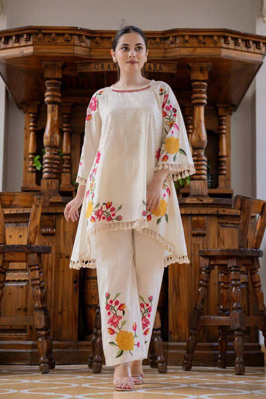 Champa Phool Lurex Co-ord Set